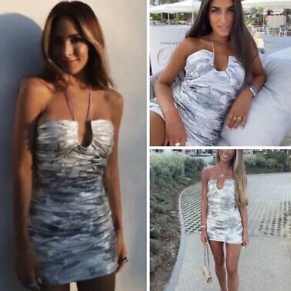 ZARANew With Tags Silver DressMedium